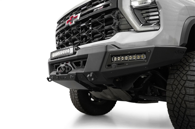 Chevrolet Silverado 2500 Front Bumper - Addictive Desert Designs - Phantom Winch - Hammer Black - 2024+